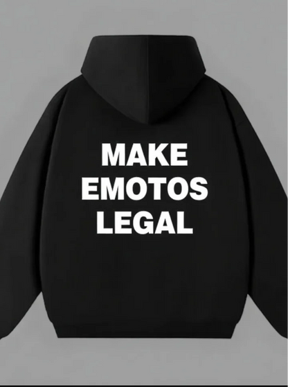 VEXMOTO-MAKE EMOTOS LEGAL HOODIE(BLACK)