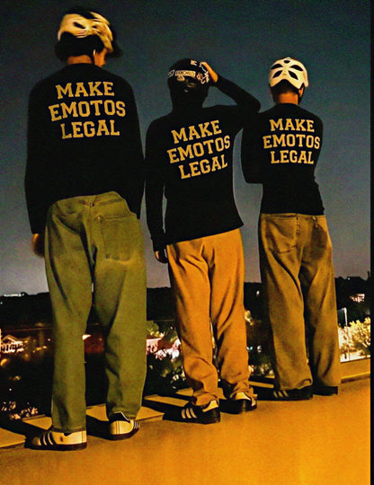 VEXMOTO-MAKE EMOTOS LEGAL T SHIRT(BLACK)